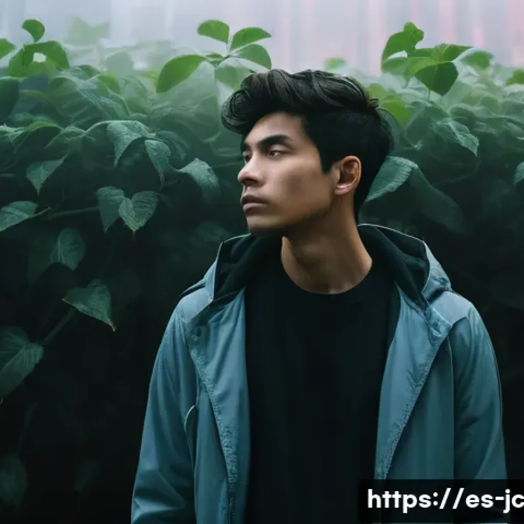 자기 대화의 부정적 패턴 분석하기 - **Prompt:** A diverse adult individual, fully clothed in comfortable, stylish street wear, stands in...